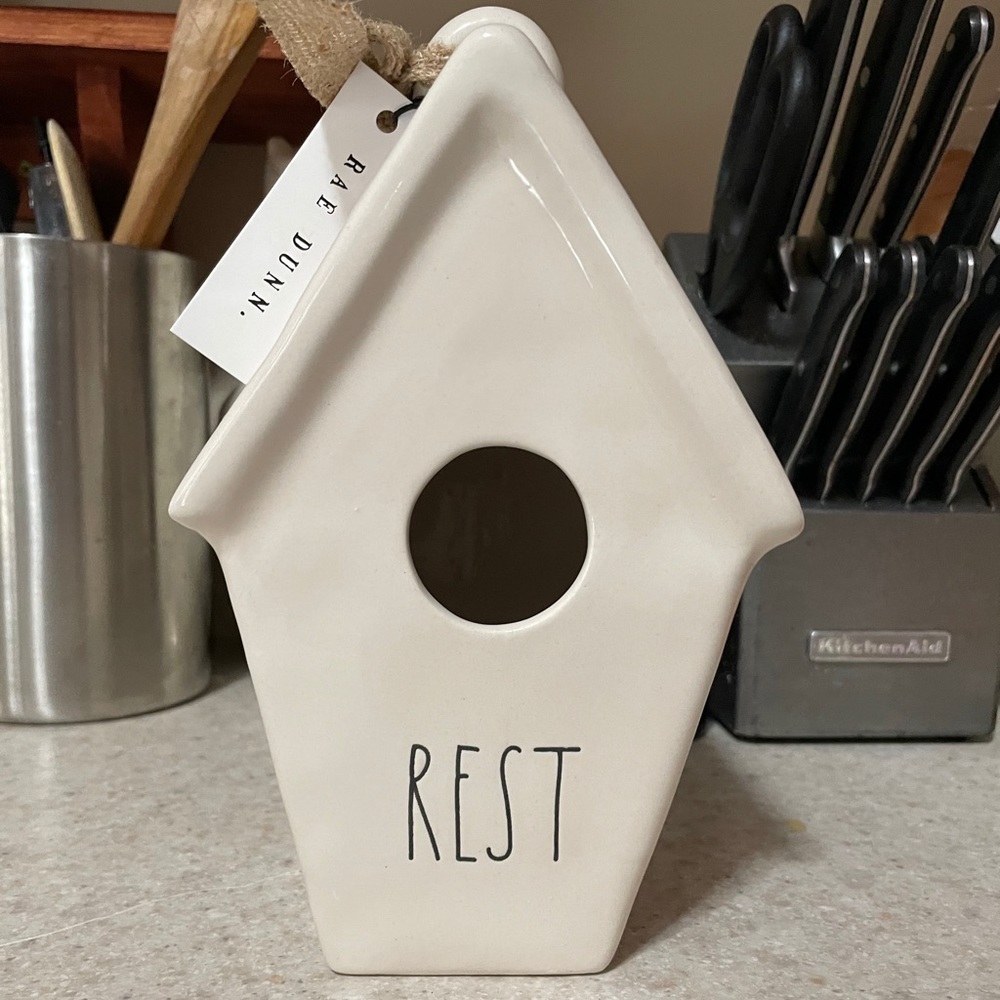 Rae Dunn rest birdhouse